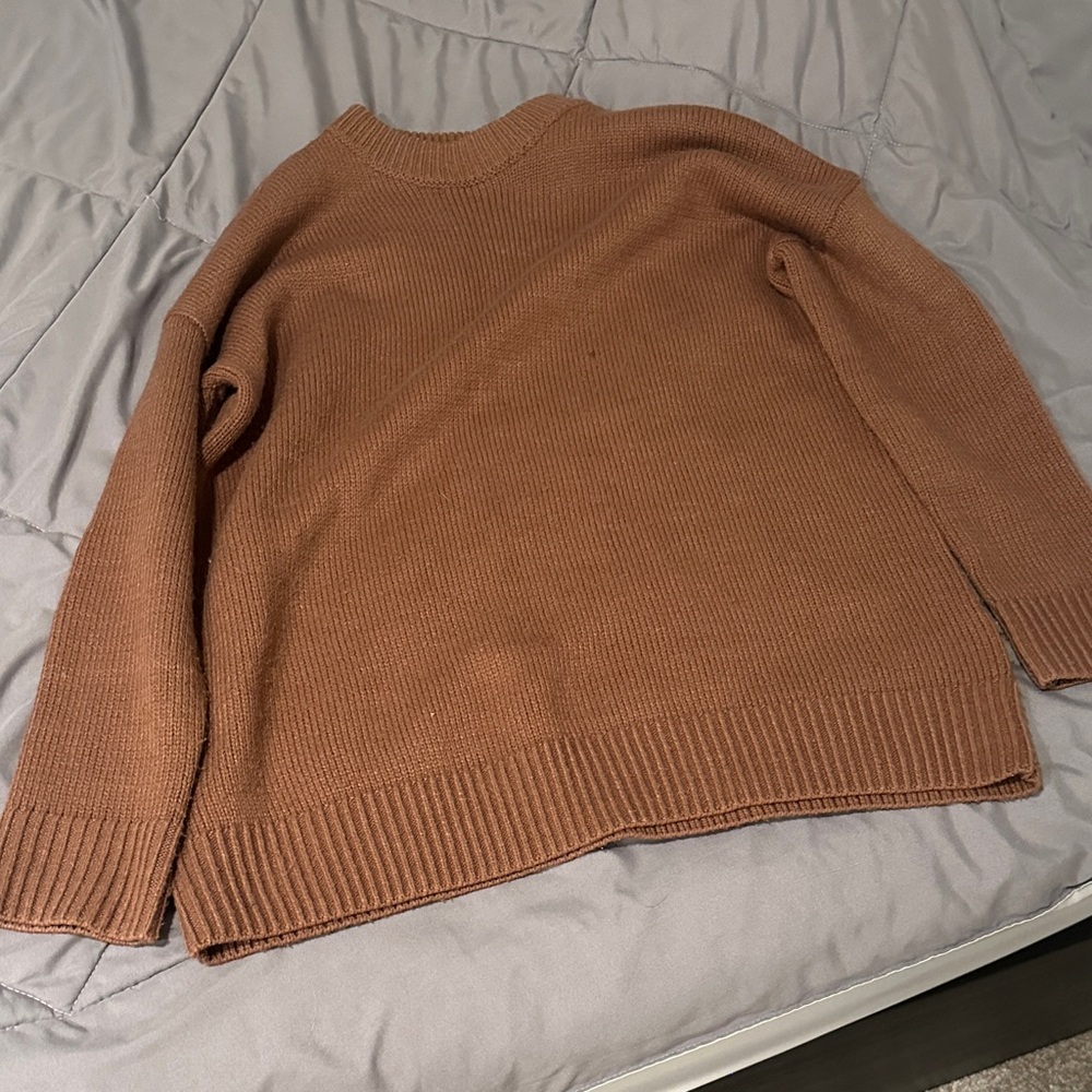 OAK + FORT Brick Red Crewneck Sweater